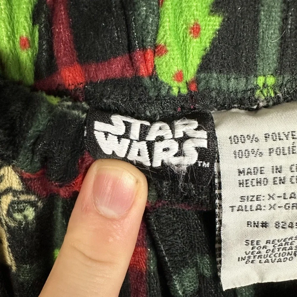 Star Wars Sleepwear Pajama Pants Christmas Yoda Mens Size XL - Picture 5 of 6